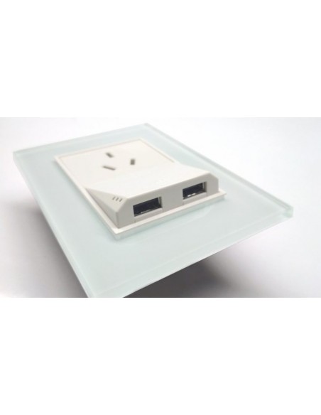 - Cambre 6958  Mod  Toma Usb  2 X 2.3a            Blanco  S.xxi  / S.xxii / Bauhaus - - Nuevo:6960 3,1a