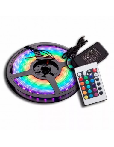 Gen Kit Tira De Led Rgb + Fuente + Controlador (comun Eco)