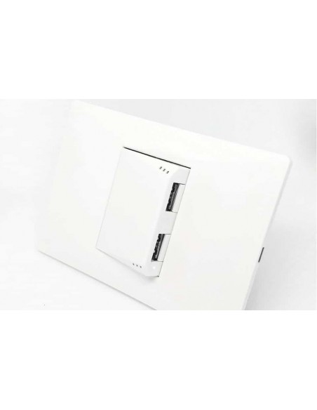 - Cambre 6958  Mod  Toma Usb  2 X 2.3a            Blanco  S.xxi  / S.xxii / Bauhaus - - Nuevo:6960 3,1a