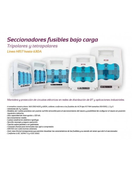 Baw Hr172_ Seccionador Bajo Carga 3 X Nh 400a  T:02  (sica 450400)