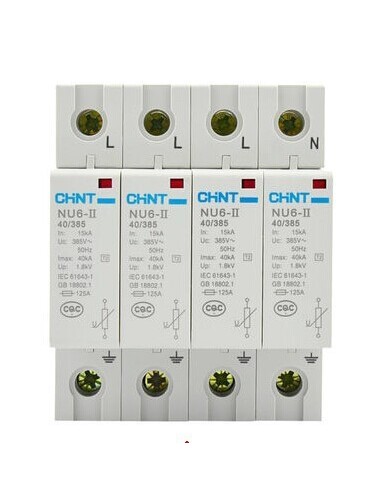 Chint Nu6ii_60ka_4p Descargador 4 Polos De Sobretension 60ka (sica 782810 / Baw Ds275/15c)