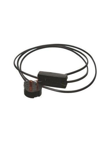 Cable Armado P/velador C/ficha Y Perilla Negro    2.0 Mts
