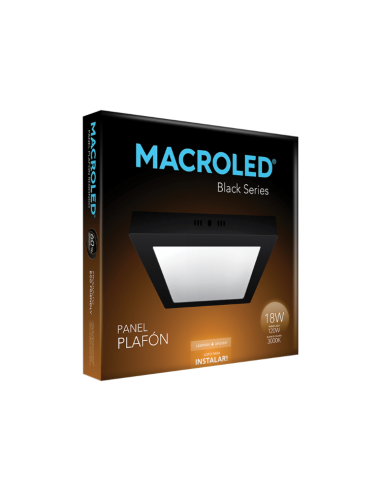 Macroled Npc18cw Plafon Led Negro...