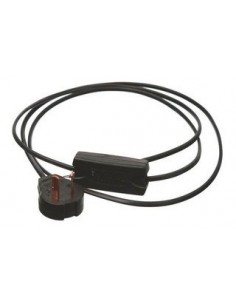 Cable Armado P/velador C/ficha Y Perilla Negro    2.0 Mts 2