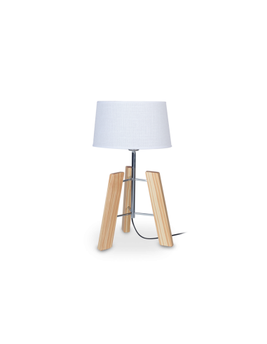 Carilux V1111n Lampara Mesa Madera...