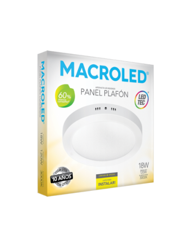 Macroled Pr18ww Plafon Led Sobreponer...