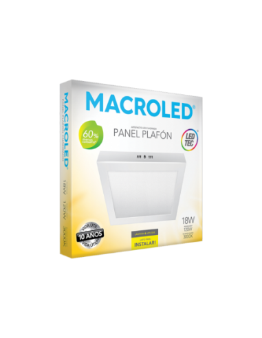 Macroled Pc18ww Plafon Led Sobreponer...