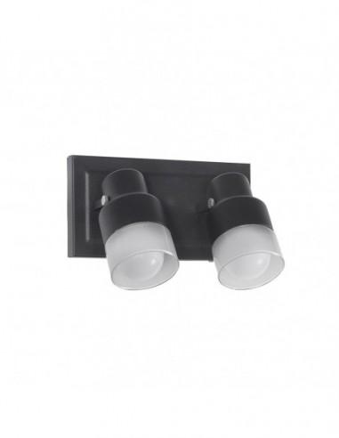 Sl 602/n Aplique Olivia Negro 2 Luces...